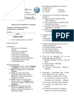 Evaluacion de Competencias Integrada Primer Periodo 4 de Primaria