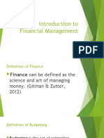 Introduction To Financial Management