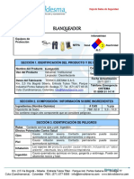 Hoja de Seguridad Blanqueador (MSDS) Ok