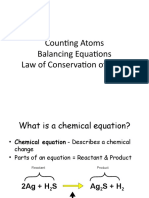 Counting Atoms Balancing Equations Law of Conservation of Mass