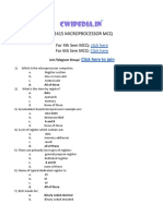 Microprocessor MCQ: For 4th Sem MCQ: For 6th Sem MCQ