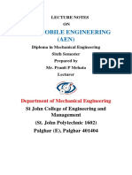 Automobile Engineering (AEN) : Department of Mechanical Engineering