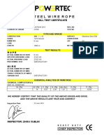 POWERTEC STEEL WIRE ROPE 7 X 19 SS 304 CERTIFICATE 7x19 SS 304 - 6mm