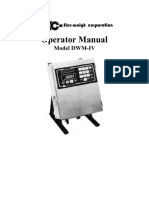 Operator Manual: Model DWM-IV