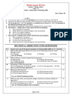 X - IT-402 - Pre Board - I Model Answer