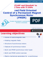 Sensored Field Oriented Control of A Permanent Magnet Synchronous Motor (PMSM)