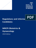 Regulations and Information For Candidates MRCPI Obstetrics & Gynaecology