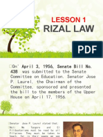 Lesson 1 Rizal Law