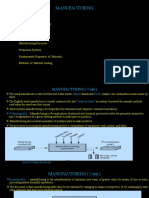 Manufacturing: Out Line Introduction Overview of Manufacturing