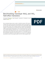 Benchmarking Monolayer Mos and Ws Field-Effect Transistors: Article