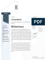 IBM Data Science: Teguh Badrusalam