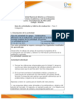 Guia de Actividades y Rúbrica de Evaluación - Fase 3 - Indagación.