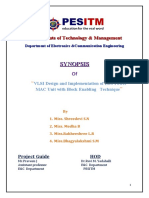 VLSI Design and Implementation of Low Power MAC Unit With Block Enabling Technique