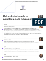 Raices Historicas de La Psicologia de La Educacion