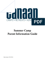 Summer Camp Parent Handbook 2021