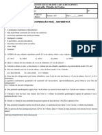 Recuperação Final - Colégio Estadual Dr. José Carvalho Baptista - Noturno