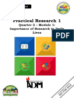 Practical Research 1: Quarter 3 - Module 1: Importance of Research in Daily Lives