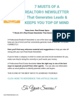 7 Musts of A Real Estate Newsletter