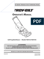 Perator S Anual: Self Propelled Mower - Models Tb210 & Tb270 Es