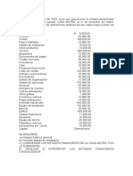 Ejercicio para Consolidar Estados Financieros