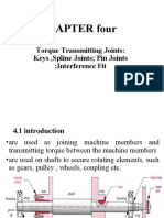 CHAPTER Four: Torque Transmitting Joints: Keys, Spline Joints Pin Joints Interference Fit