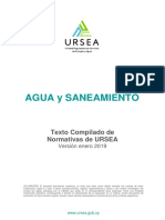 Agua Y Saneamiento: Texto Compilado de Normativas de URSEA