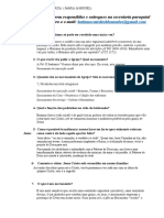 Questionário - Cartilha para Form. de Pais e Padrinhos em Tempo de Pandemia