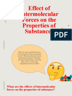 Lesson 9 - Effect of Intermolecular Forces On The Properties of Substances