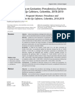 Infeccion Urinaria en Gestantes, Prevalencia y Factores de Riesgo, Eje Cafetero Colombia 2018-2019