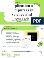 Application of Computer in Science and Research