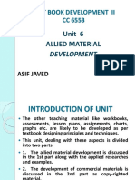 Text Book Development Ii CC 6553: Unit 6 Allied Material