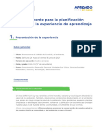 Guia de Planificacion Curricular 5to Experiencia de Aprendizaje 3 Secundaria AeC Ccesa007