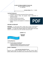 P.E Lesson 1 & 2 Unit 2 (Grade 8)