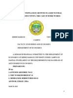 The Effect of Population Growth On Agricultural Land and Productivity The Case of Burie Wored