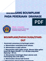 10 Memasang Bouwplank Pada Pekerjaan Drainase