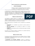 Análisis Vertical y Horizontal de Los Estados Financieros