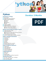 Python: Duration: 2 Months