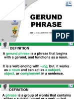 Gerund Phrase: Eep 1 English For Tertiary Studies