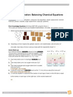 Student Exploration: Balancing Chemical Equations: It Isn't Enough Crackers or Chocolate