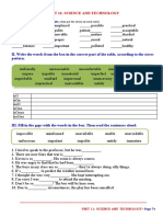 I. Write The Prefix Im-Or Un-,: Unit 11: Science and Technology A. Phonetics