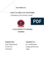 Virtual Private Network: Synopsis On