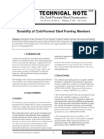 Technical Note: Durability of Cold-Formed Steel Framing Members