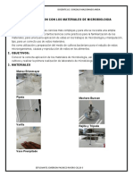 FAMILIARIZACION CON LOS MATERIALES DE MICROBIOLOGIA 1 Emerson Pacheco