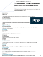 MGMT630 Knowledge Management Quiz # 3 Solved MCQs