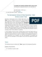 The Springboard School of Data Guarantee - Data Science Career Track