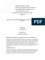 2) Rol de Las y Los Funcionarios Policiales en El Nuevo Modelo Policial