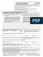 Identity Theft Affidavit: Form 14039