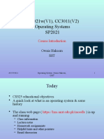 CC3021w (V1), CC3011 (V2) Operating Systems SP2021: Course Introduction