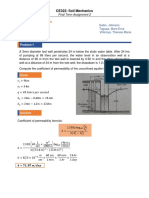 Problem Set On Soil Mechanics