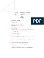 Chapter 1: Warm Up - Solution: 1 Powers of Base 2